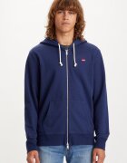 Levi's Памучно худи с цип Тъмносин