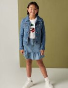 Levi's Пола от деним с набран подгъв Син меланж