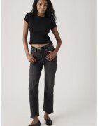 Levi's Прави дънки с копчета и асиметрични маншети - Tъмносив