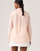 Levi's Раирана риза с памук и лен Бял/Бледо розово