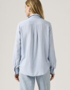 Levi's Раирана риза с памук и лен Бял/Бледо синьо