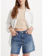 Levi's Шорти с висока талия и джобове - Светлосин/Син