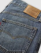 Levi's Свободни къси дънки с миди талия Син меланж
