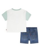 Levi's Тениска Palm Tree с дънкови бермуди Тъмносин/Бял