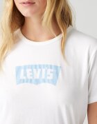 Levi's Тениска с овално деколте и лого Пастелносин/Бял