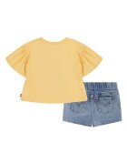 Levi's Тениска с памук и къс панталон Прашно синьо/Шафраново жълто