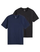 Levi's Тениски с овално деколте - 2 броя - Черен/Син