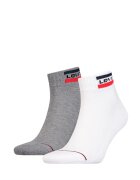 Levi's Унисекс чорапи до глезена - 2 чифта Червен/Бял/Сив