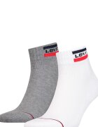 Levi's Унисекс чорапи до глезена - 2 чифта Червен/Бял/Сив