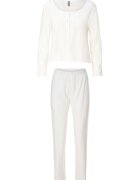 LingaDore Дълга памучна пижама - Мръснобял