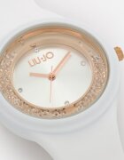 Liu Jo Часовник със силиконова каишка Златист/Бял