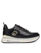Liu Jo Дамски спортни обувки Maxi Wonder 01 BF500 - черни - еко кожа