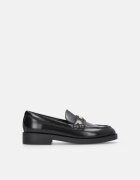 Liu Jo Кожени мокасини Preppy с лого Черен