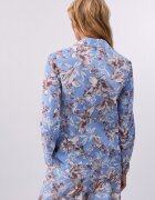 Liu Jo Памучно флорално сако Светлосин