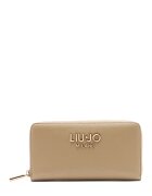 Liu Jo Портфейл от еко кожа с цип - Кафяв/Бежов