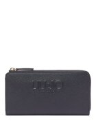 Liu Jo Портфейл от еко кожа Сафиано с цип Черен