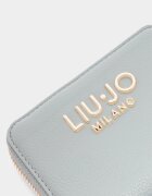 Liu Jo Портмоне от еко кожа с цип и лого Светлосин