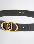Liu Jo Широк колан от кожа Черен