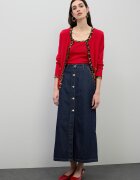 Lola casademunt Жилетка с модал и животинска шарка Червен Кафяв