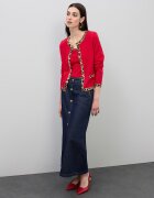 Lola casademunt Жилетка с модал и животинска шарка Червен Кафяв