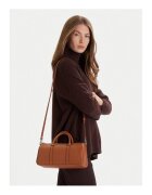 Longchamp Дамска чанта модел Cognac 504 - естествена кожа - цвят коняк