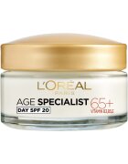 L'Oreal Paris Крем за лице против бръчки Age Specialist 65+ 50 мл Против стареене/Изглаждане/Тонизиране/Намаляване на кожната пигментация/Твърдост/Укрепва защитната бариера на кожата