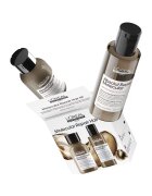 L'Oreal Professionnel Комплект (Шампоан 100мл + Серум 75мл) Travel Size Duo L'Oréal Professionnel Serie Expert Absolut Repair Molecular За увредена коса С пептидни връзки и 5 аминокиселини Възстановява макромолекулярната структура на косъма