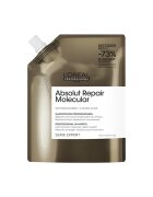 L'Oreal Professionnel Шампоан за увредена коса Serie Expert Absolut Repair Molecular формулиран с пептидни връзки и 5 аминокиселини възстановява макромолекулната структура на косъма без сулфати. 0.5 l