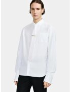 LOUIS GABRIEL NOUCHI Oversized риза с преден джоб и уголемени маншети - Бял