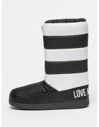 Love Moschino Ботуши с лого - Черен/Бял
