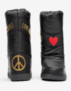 Love Moschino Ботуши с лого Червен/Златист/Черен
