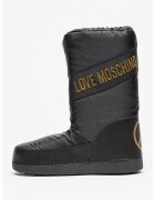 Love Moschino Ботуши с лого - Червен/Златист/Черен