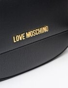Love Moschino Чанта през рамо от еко кожа с капаче Черен