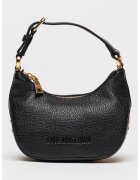 Love Moschino Чанта за рамо от еко кожа с лого - Черен