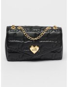 Love Moschino Чанта за рамо от еко кожа с лого с шевове