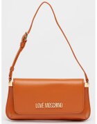 Love Moschino Чанта за рамо от еко кожа - Тъмно оранжево