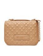 Love Moschino Дамска чанта бежова - от екологична кожа