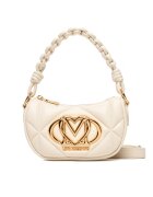 Love Moschino Дамска чанта Embossed Avorio - екологична кожа