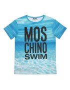 Love Moschino Дамска тениска Swim - полиестер/еластан - синя