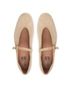 Love Moschino Дамски балеринки Естествена кожа Бежови