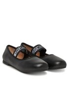 Love Moschino Дамски балеринки естествена кожа - черни