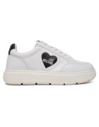 Love Moschino Дамски кецове JA15154G1MIA110A - естествена кожа - бял/черен