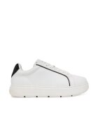 Love Moschino Дамски кецове JA15184G1NIAC10B40 - естествена кожа - бяло/черно