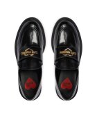 Love Moschino Дамски мокасини естествена кожа черни