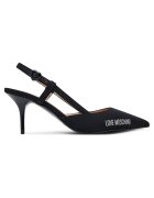 Love Moschino Дамски сандали - обувки на ток - черни - текстил