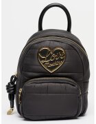 Love Moschino Капитонирана раница с лого - Златист/Черен