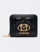 Love Moschino Капитонирано портмоне с цип Черен