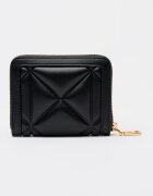 Love Moschino Капитонирано портмоне с цип Черен