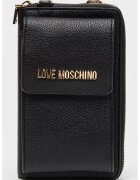 Love Moschino Конвертируем портфейл с презрамка-верижка - Черен