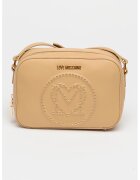 Love Moschino Кожена чанта през рамо от кожа и еко кожа с капси